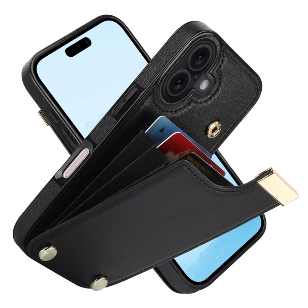 iPhone 17 Case with Card Holder - Black