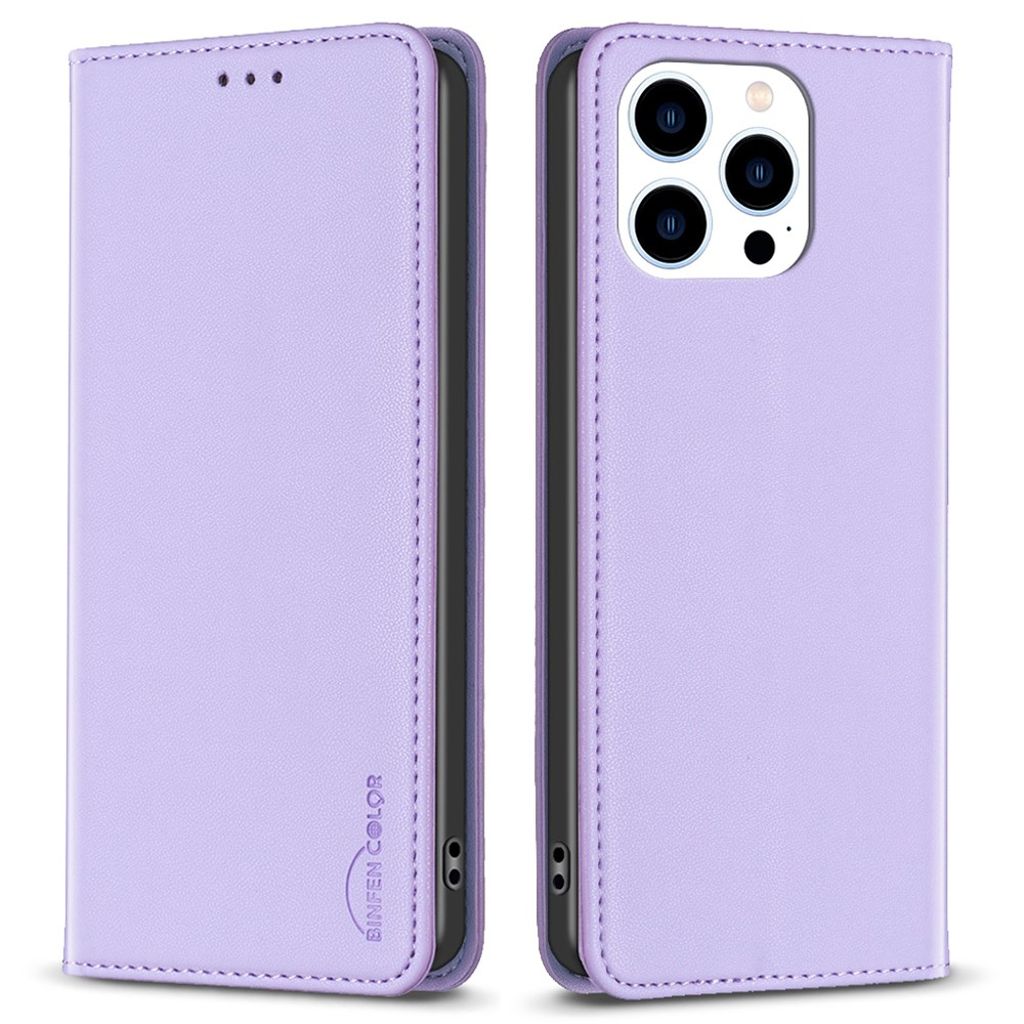 BINFEN COLOR iPhone 16 Pro Wallet Cover with Card Slots – Purple