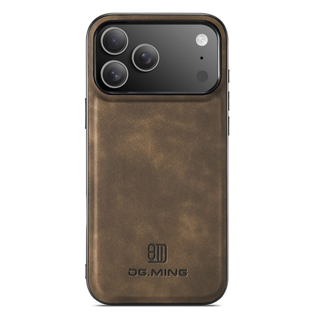 DG.MING iPhone 18 Pro Max/17 Pro Max PU-leather Case - Brown