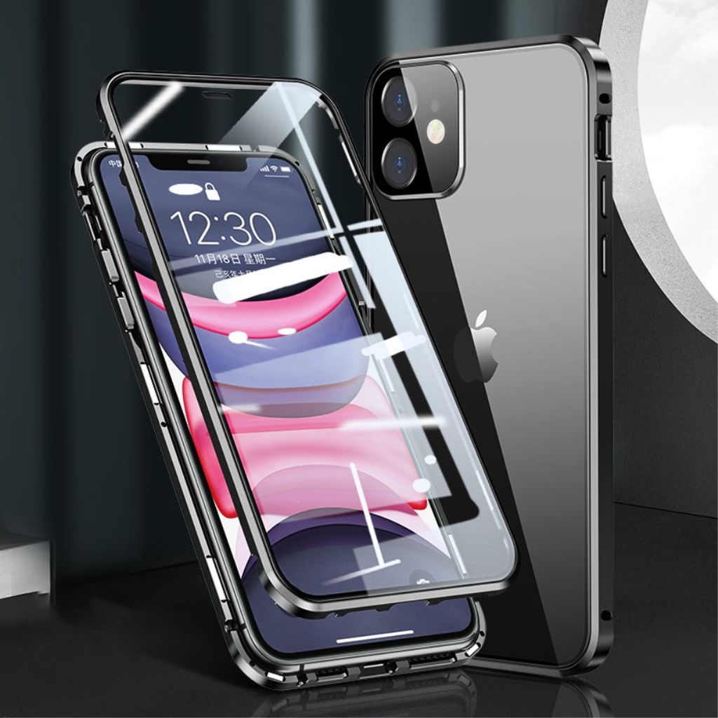 iPhone 12 Mini Case + Built-in Screen Protector - Black — Övrigt