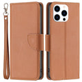 iPhone 16 Pro Max wallet cover with a stand - Brown