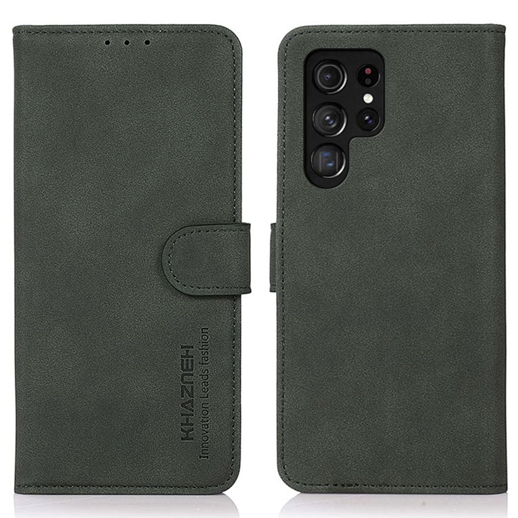 KHAZNEH Samsung Galaxy S25 Ultra Wallet Cover with Stand - Green — KHAZNEH