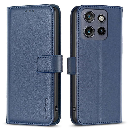 BINFEN COLOR Motorola Edge 50 Neo 5G Wallet cover - Blue — BINFEN