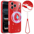 iPhone 17 Pro Max Glitter MagSafe Case - Red