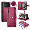 iPhone 17 Pro Wallet Cover with carrying strap - Red