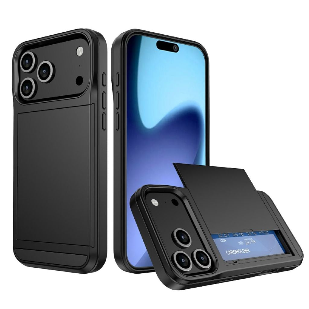 iPhone 18 Pro / 17 Pro Case with Card Holder - Black — Övrigt
