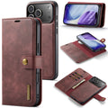 DG.MING iPhone 18 Pro Max/17 Pro Max Cover with detachable wallet - Red