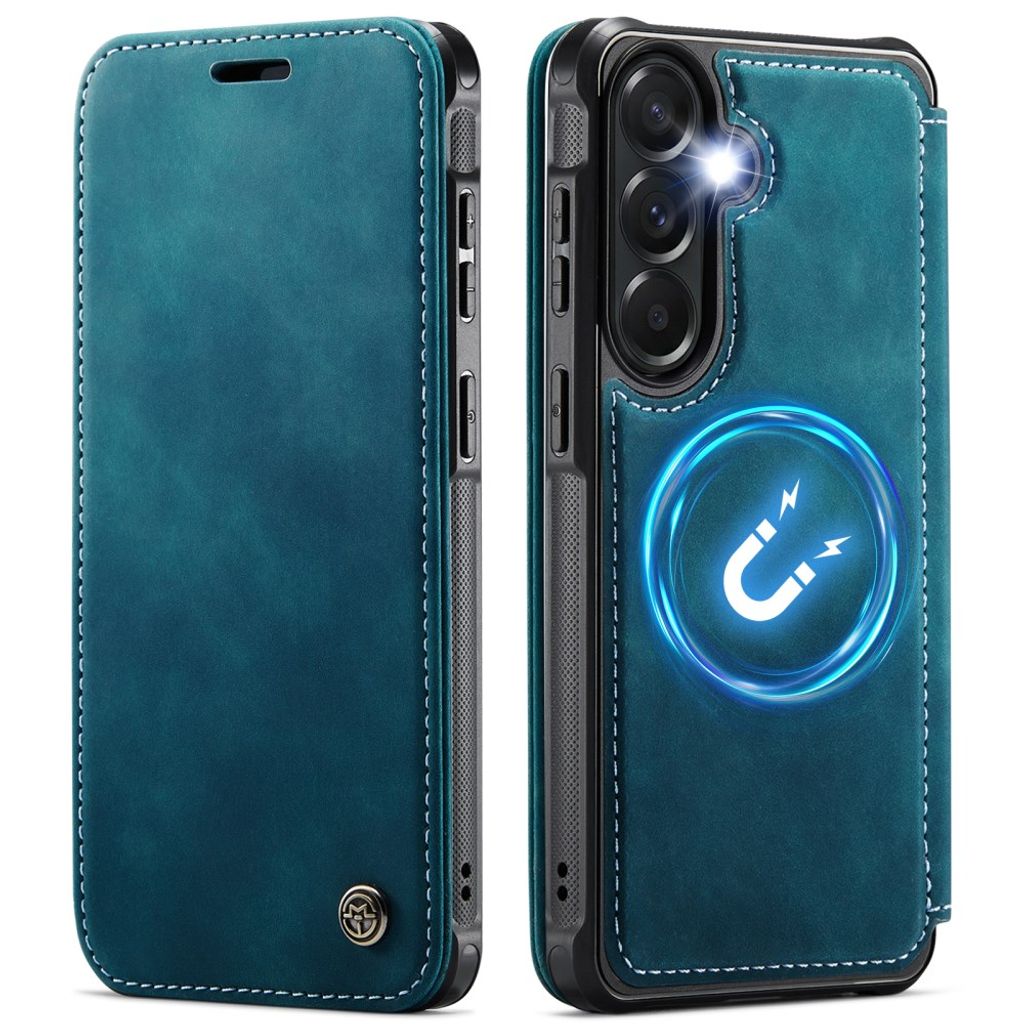 CASEME 053 Samsung Galaxy A17/A16/A26 Wallet Cover MagSafe RFID blocking - Blue — CASEME