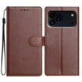 Wallet Cover with Stand PU-leather iPhone 18 Pro Max, iPhone 17 Pro Max - Brown — Wallet