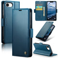 CASEME iPhone 17e/16e Wallet Cover PU leather - Blue — CASEME