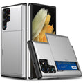 Samsung Galaxy S25 Ultra Case with Card Holder - Silver