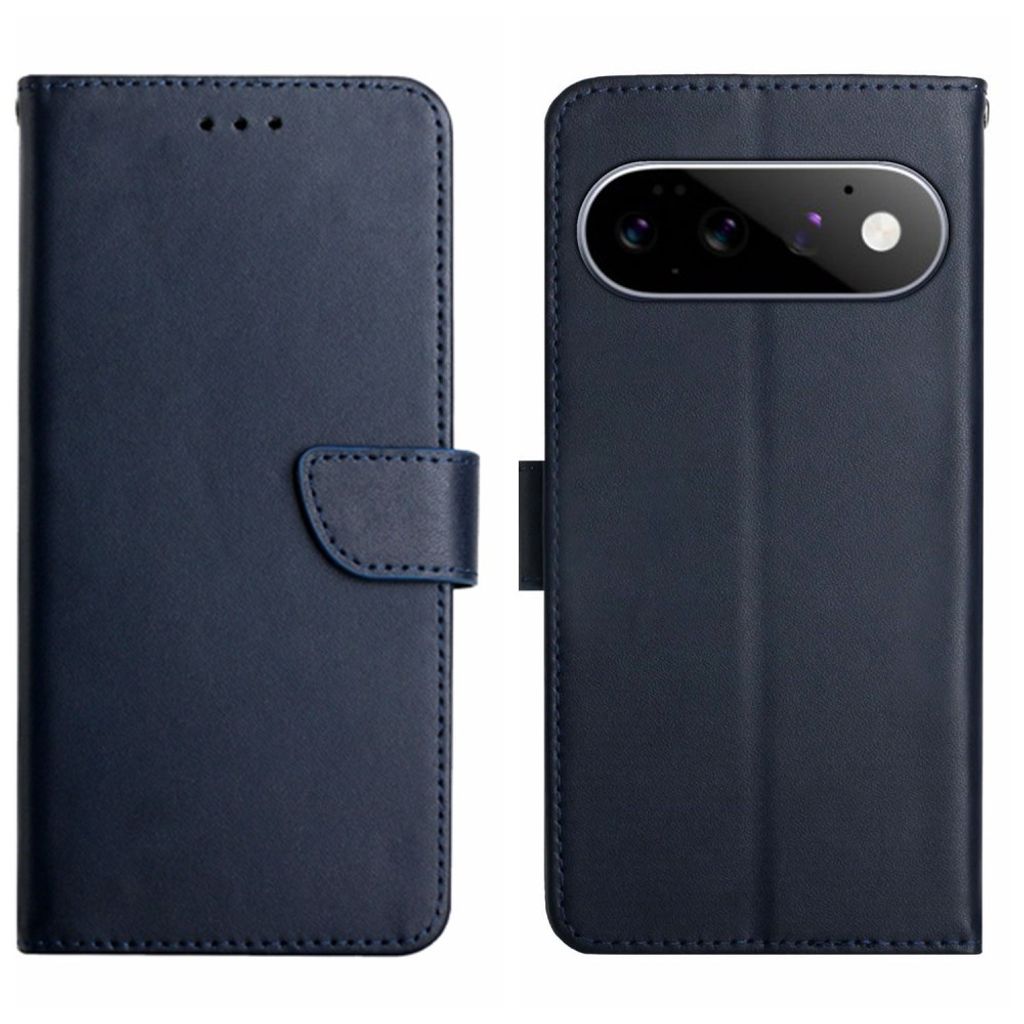 Google Pixel 11 Pro XL Wallet Cover Real Leather Stand - Blue — Google