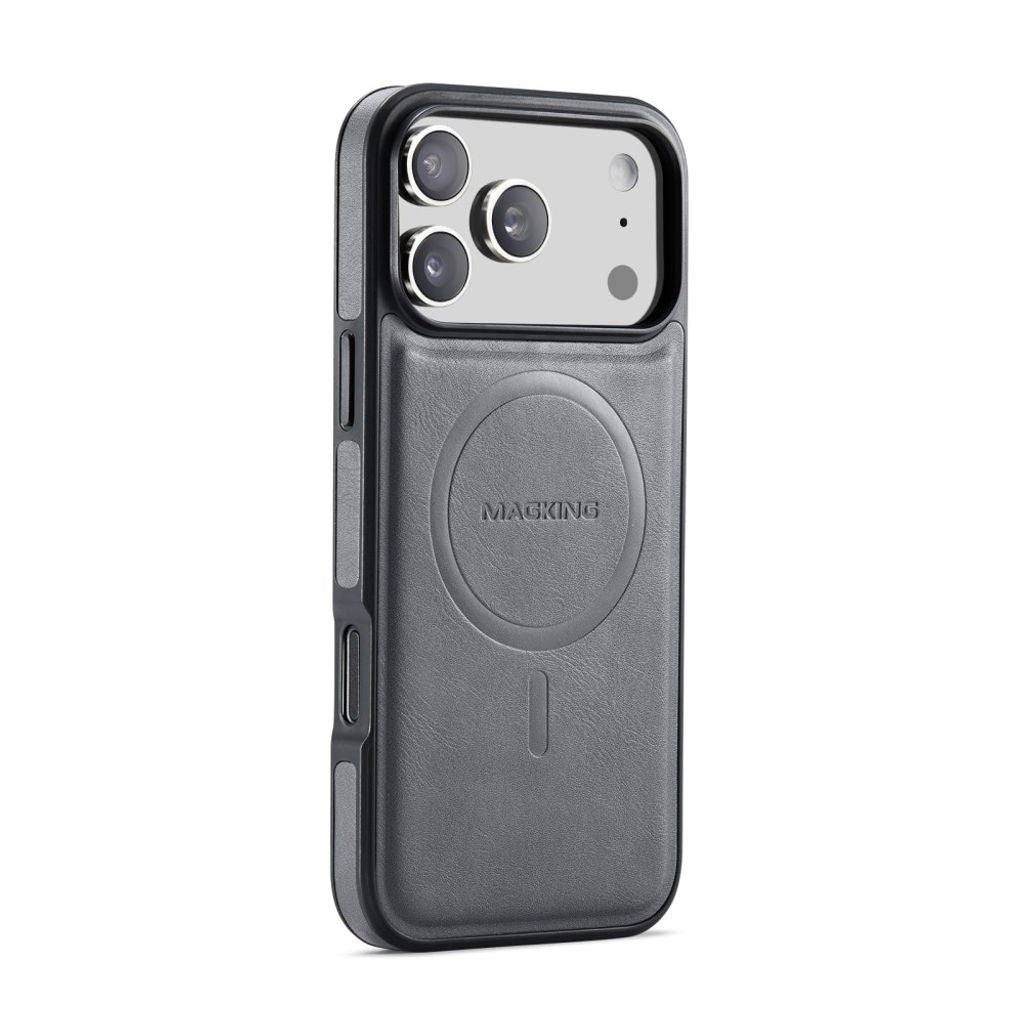 MAGKING K1 iPhone 18 Pro Max / 17 Pro Max MagSafe Case PU-leather - Gray — MAGKING