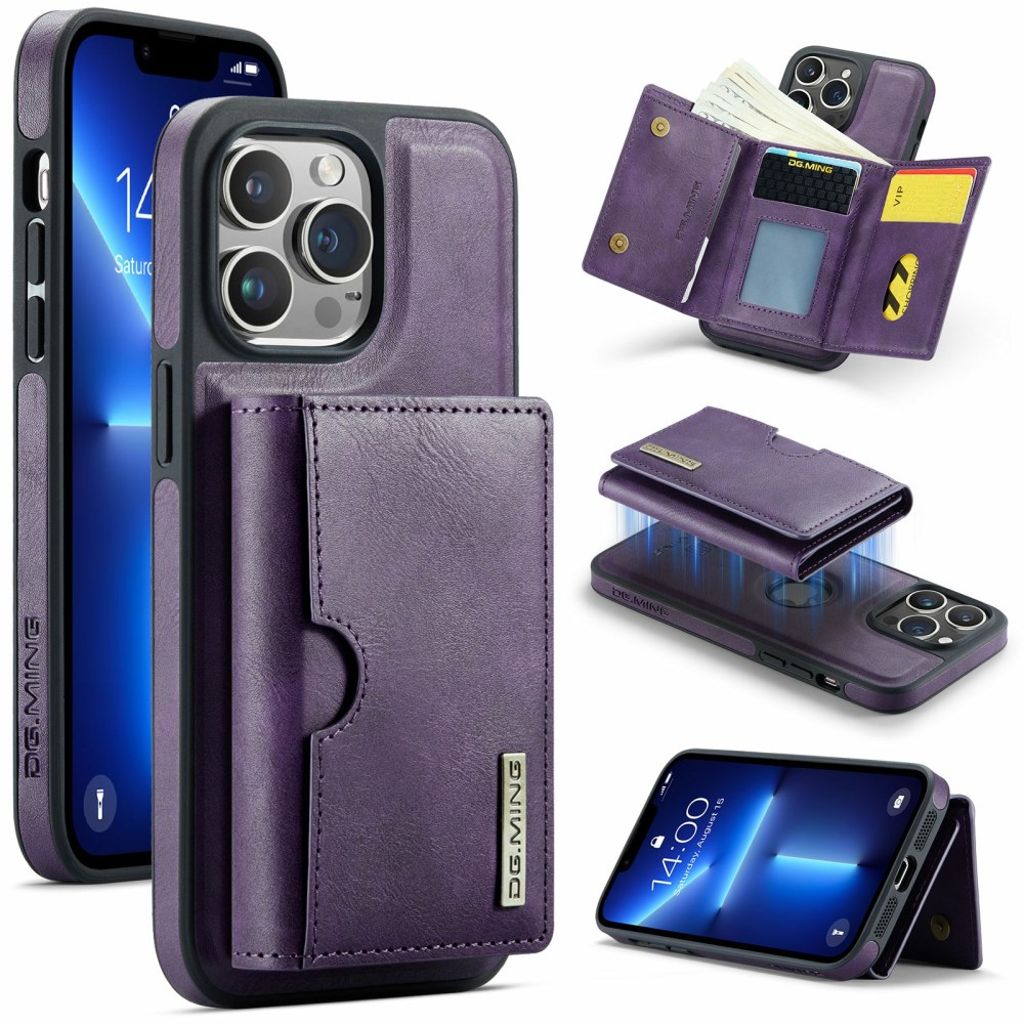 DG.MING iPhone 12 Pro Max Case with Wallet - Purple — DG.MING