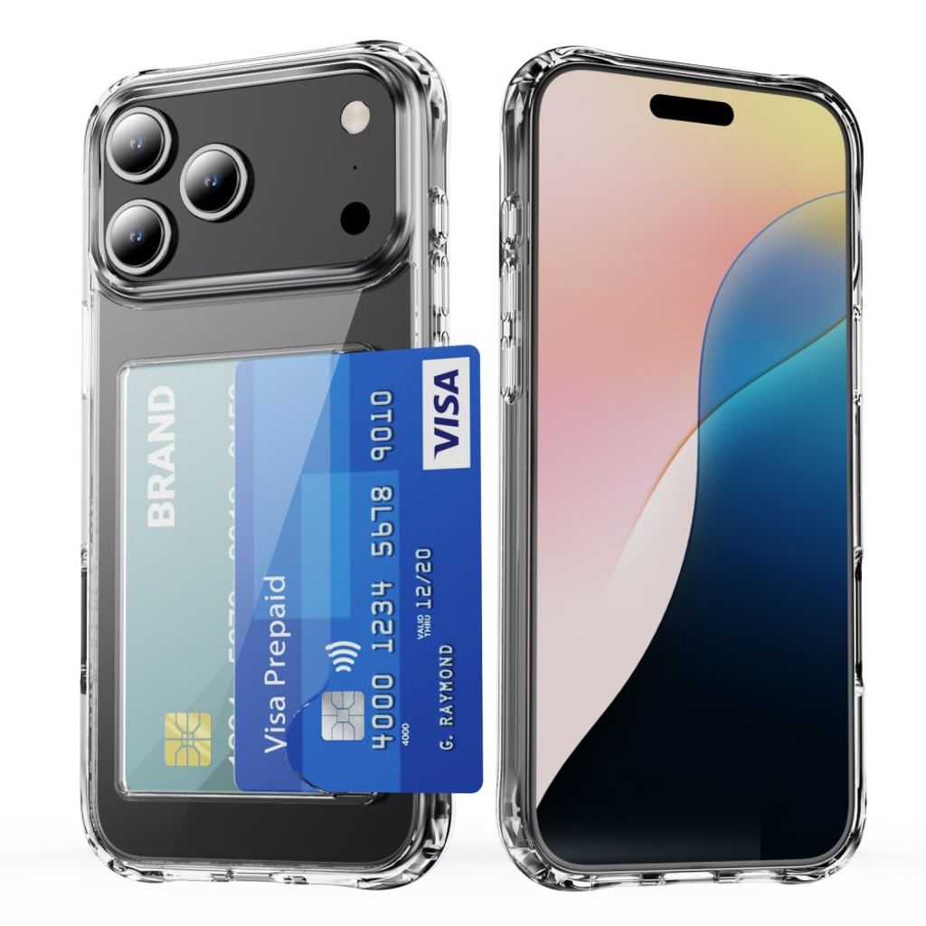iPhone 18 Pro Max/17 Pro Max Case Card Holder - Transparent — Övrigt