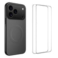 iPhone 18 Pro Carbon Fiber MagSafe Case with 2x Screen Protector - Gray — Övrigt