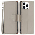 iPhone 16 Pro wallet cover with a stand - Gray