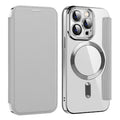 iPhone 14 Pro MagSafe RFID Blocking Wallet Cover - Silver