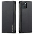LC.IMEEKE iPhone 15 Plus Wallet Cover - Black