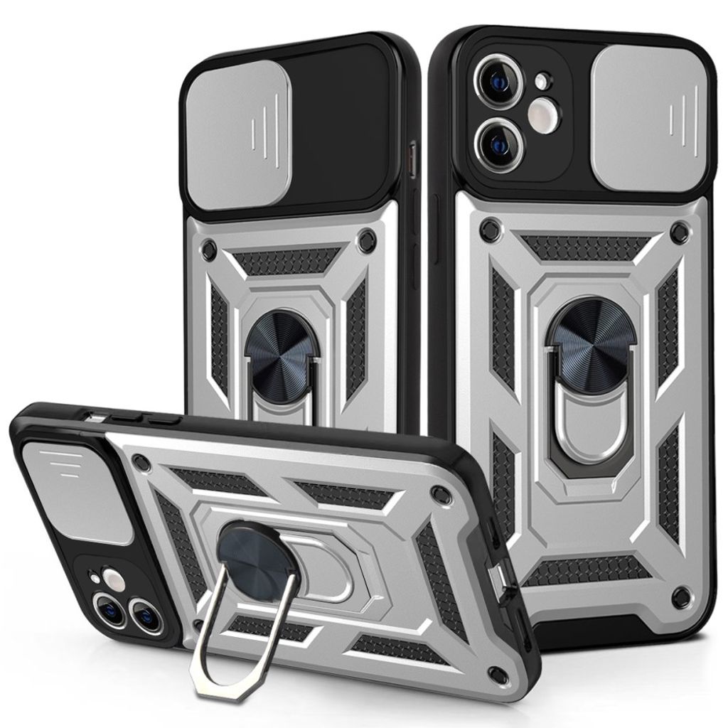 iPhone 11 Case with Ring holder - Silver