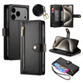 iPhone 17 Pro Max Wallet Cover with carrying strap - Black
