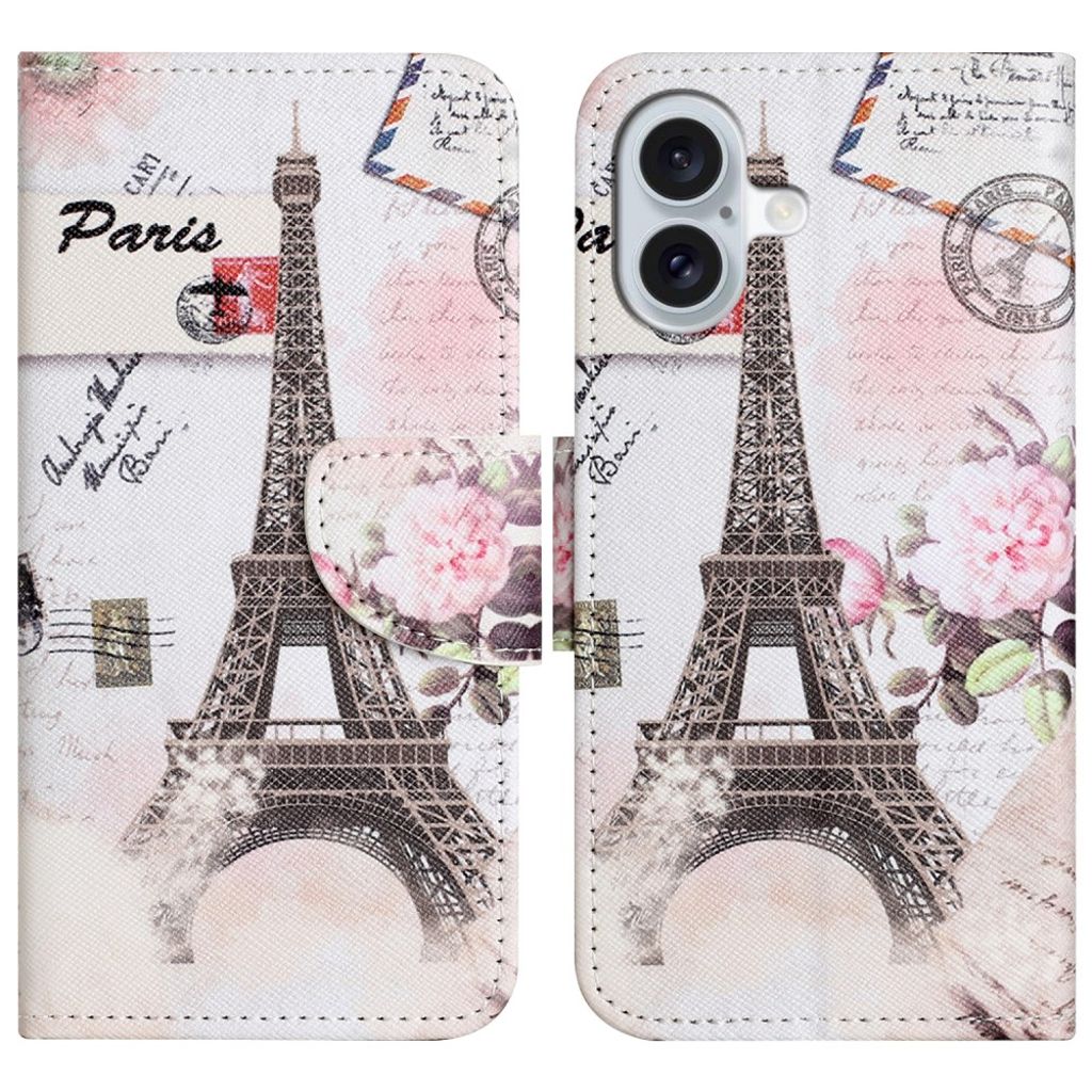 iPhone 16 Plus phone cover with card slot and a stand - Pink — Övrigt