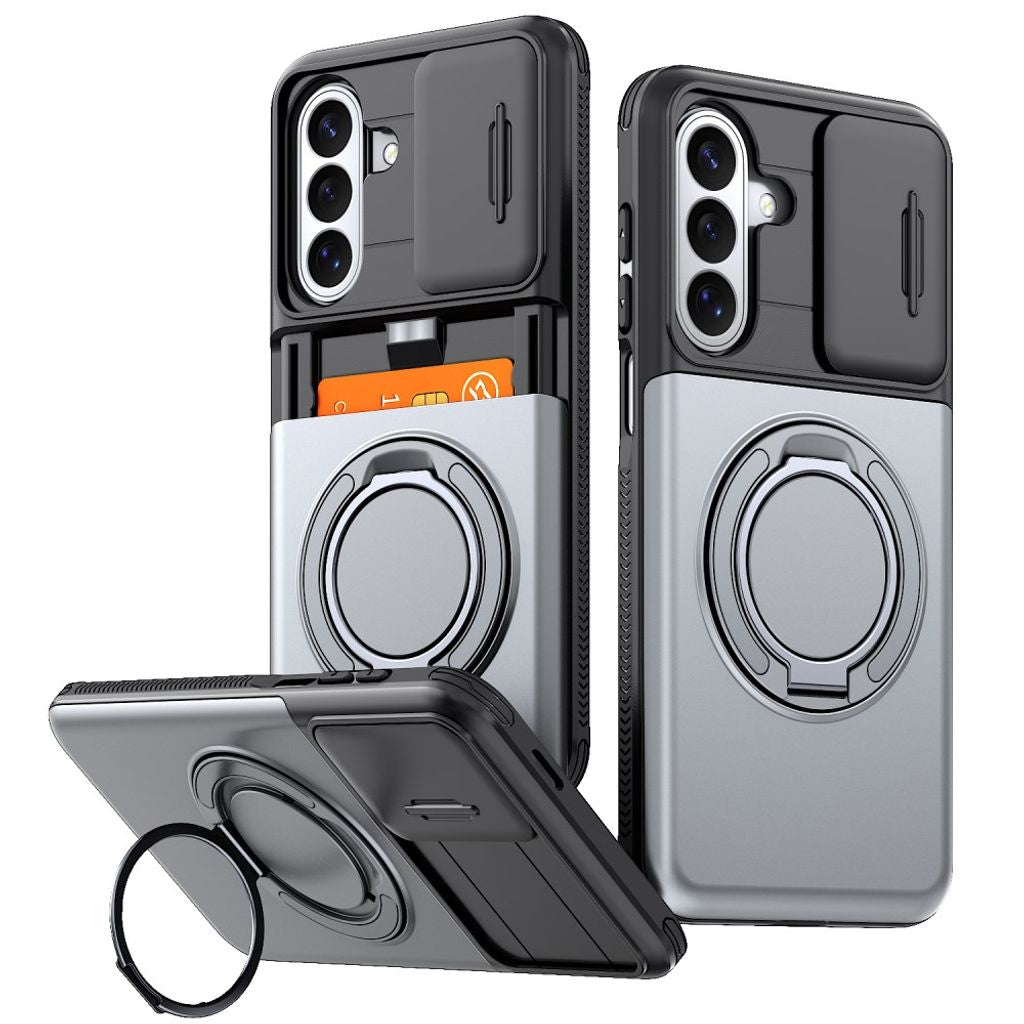 Samsung Galaxy S26 Magsafe Case with Card Slot and Camera Protection - Gray — Samsung