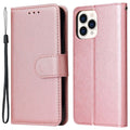iPhone 11 Pro Max PU Leather Wallet Cover Stand – Rose Gold