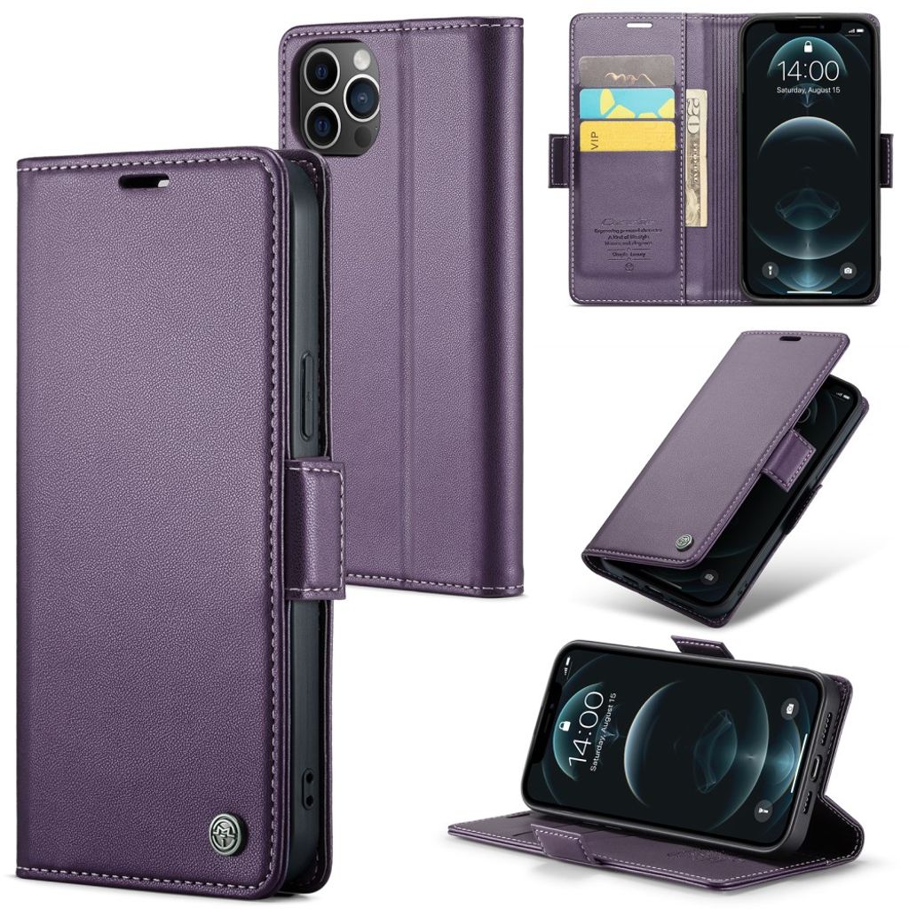CASEME iPhone 12 Pro Max Cover with Card Slots - Purple