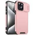 iPhone 15 Case Slide Camera Cover PC+TPU - Pink — Övrigt
