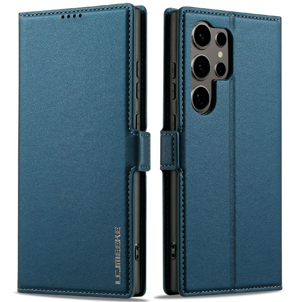 LC.IMEEKE Samsung Galaxy S25 Ultra Wallet Cover - Blue