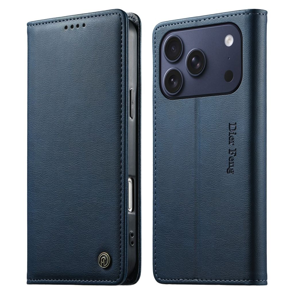 DIERFENG iPhone 18 Pro/17 Pro Wallet Cover Card Holder RFID Blocking - Blue — DIERFENG