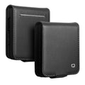 QIALINO Samsung Galaxy Z Flip8 Wallet Cover in Real Leather - Black — QIALINO