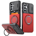 Samsung Galaxy S26 Magsafe Case with Card Slot and Camera Protection - Red — Samsung