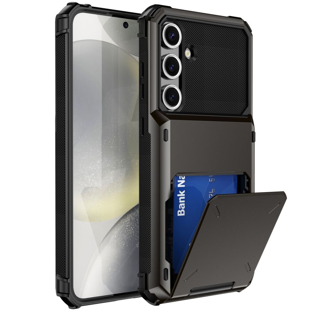 Samsung Galaxy S24 FE phone case with card holder - Black
