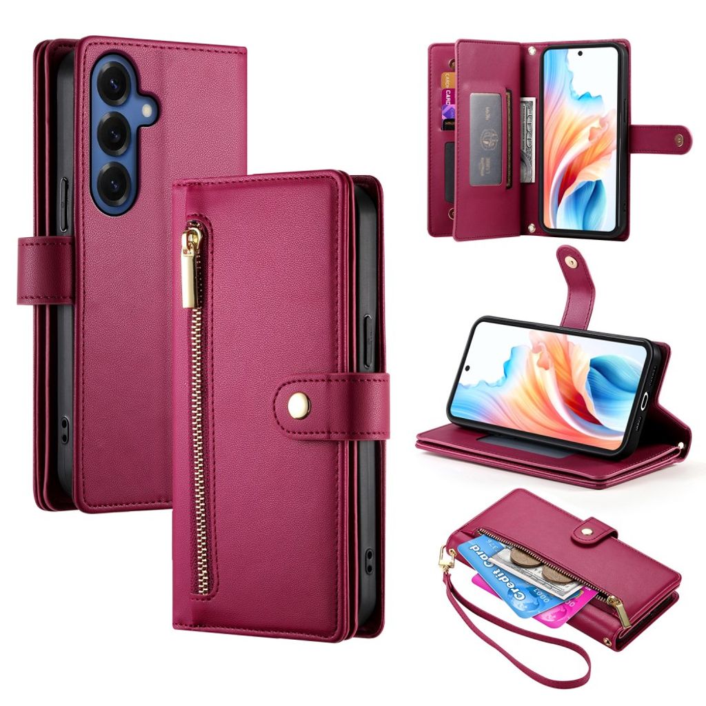 Samsung Galaxy S26 Plus Wallet Cover with Strap - Red — Samsung