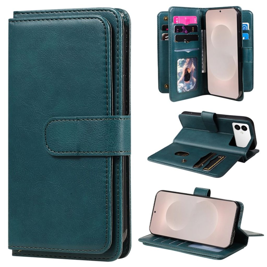 Samsung Galaxy S26 Edge Cover with 10 Card Slots - Green