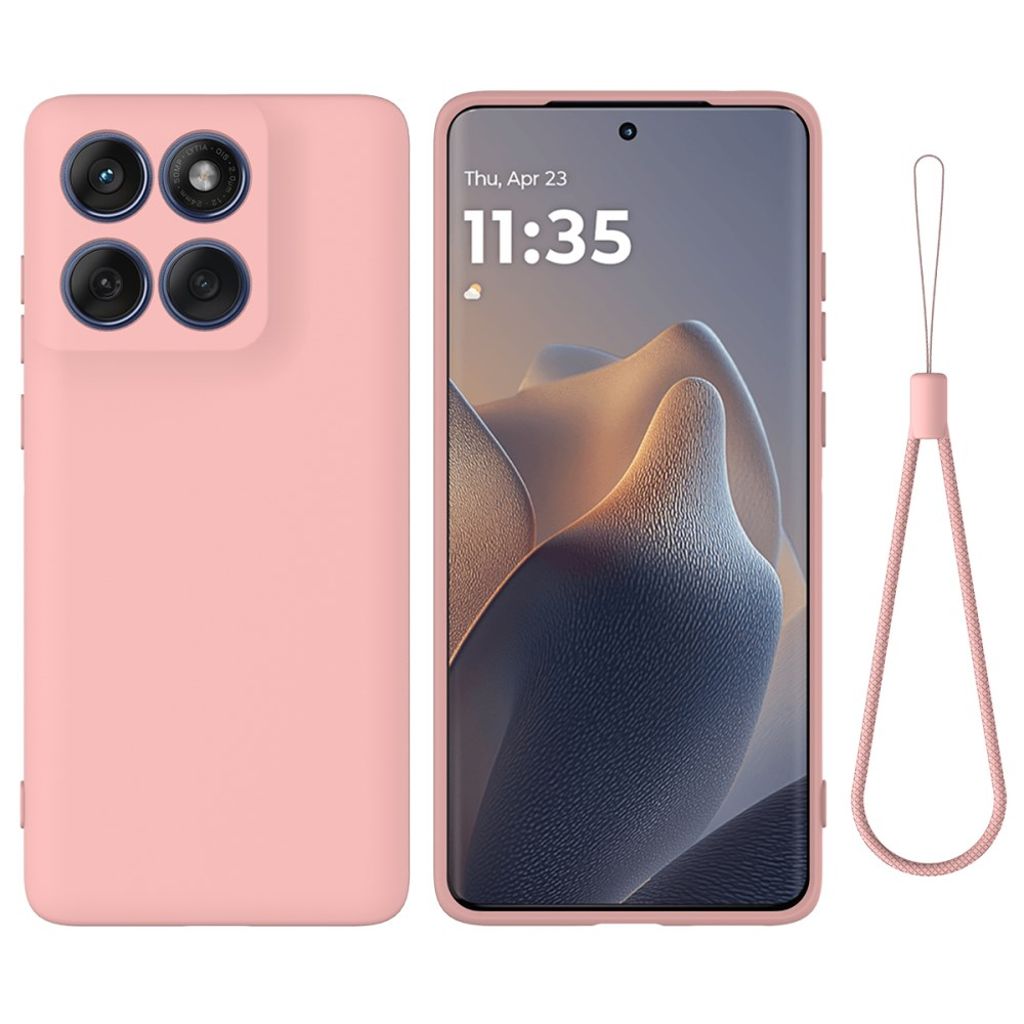 Motorola Edge 60 / 60 Fusion Liquid Silicone Case - Pink — Övrigt