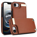 iPhone 17e/16e Case with Card Holder - Brown