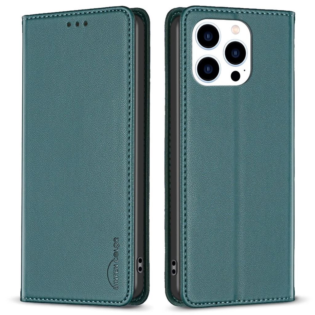 BINFEN COLOR iPhone 16 Pro Wallet Cover with Card Slots – Green