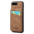 FIERRE SHANN iPhone 7 Plus / 8 Plus Case with Card slots - Brown