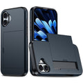 iPhone 16 case with card slot - Navy blue — Övrigt