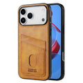 Case with Card Slots PU-leather iPhone 18 Pro, iPhone 17 Pro - Brown — Övrigt