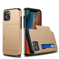 iPhone 12 Pro Max case with slide card holder - Gold
