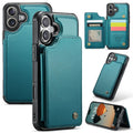 CASEME iPhone 16 Wallet Case RFID Blocking Card Slots - Green — CASEME