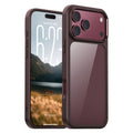 IPAKY iPhone 18 Pro Max/17 Pro Max Case with Clear Back - Wine Red — IPAKY
