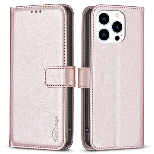 BINFEN COLOR iPhone 14 Pro Max Wallet Cover - Rose Gold — BINFEN