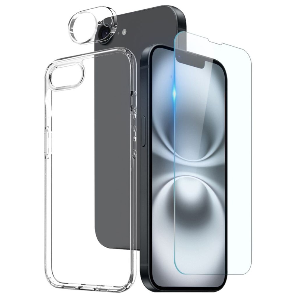 NORTHJO iPhone 17e/16e Case Set Screen & Lens Protector - Transparent