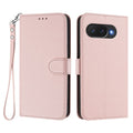 Google Pixel 10a Wallet Cover Stand Wrist Strap - Pink