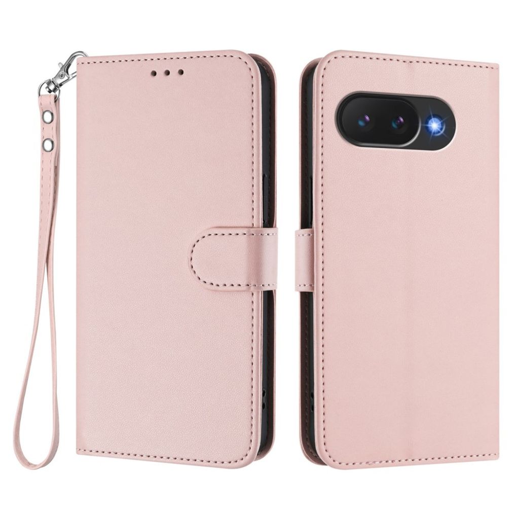 Google Pixel 10a Wallet Cover Stand Wrist Strap - Pink